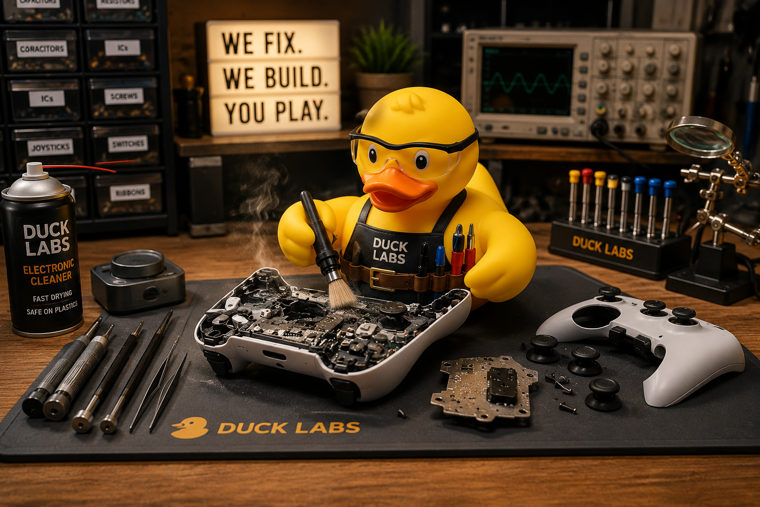 Duck Labs technician duck